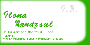 ilona mandzsul business card